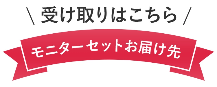 モニターセットお届け先