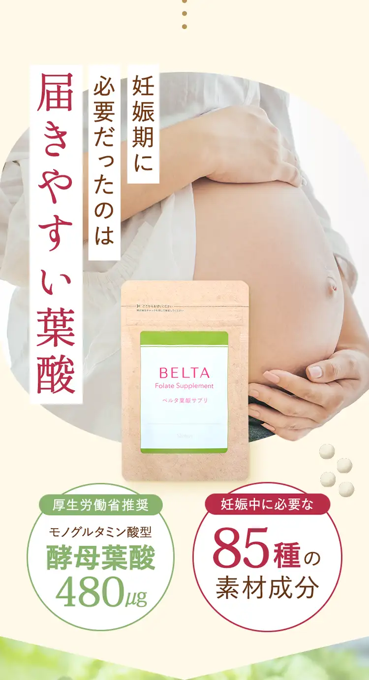 妊娠期に必要だったのは届きやすい葉酸