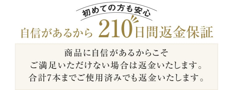 210日間返金保証